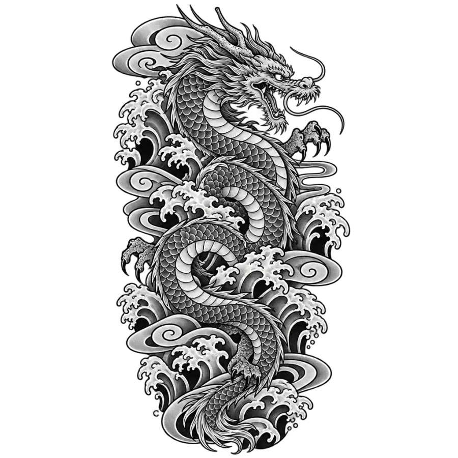 Thigh tattoos for men tattoo design generated with AI Tattoo Lab