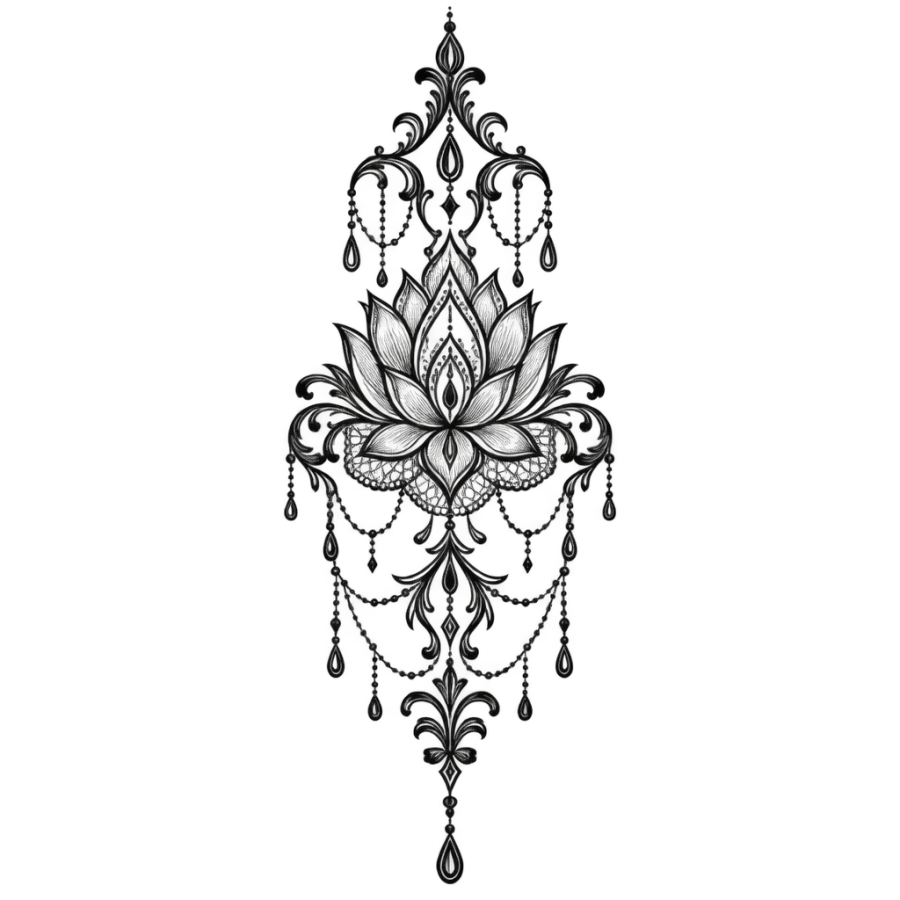 Thigh tattoos for women tattoo design generated with AI Tattoo Lab