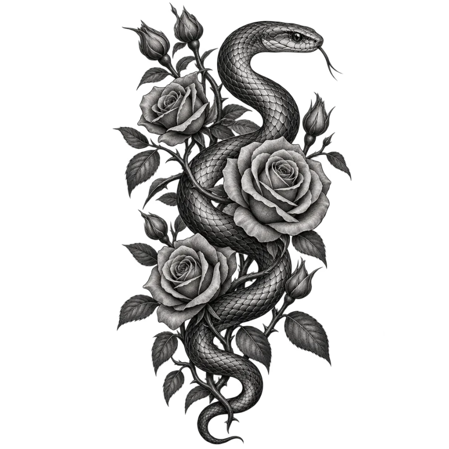 Thigh tattoos for women tattoo design generated with AI Tattoo Lab