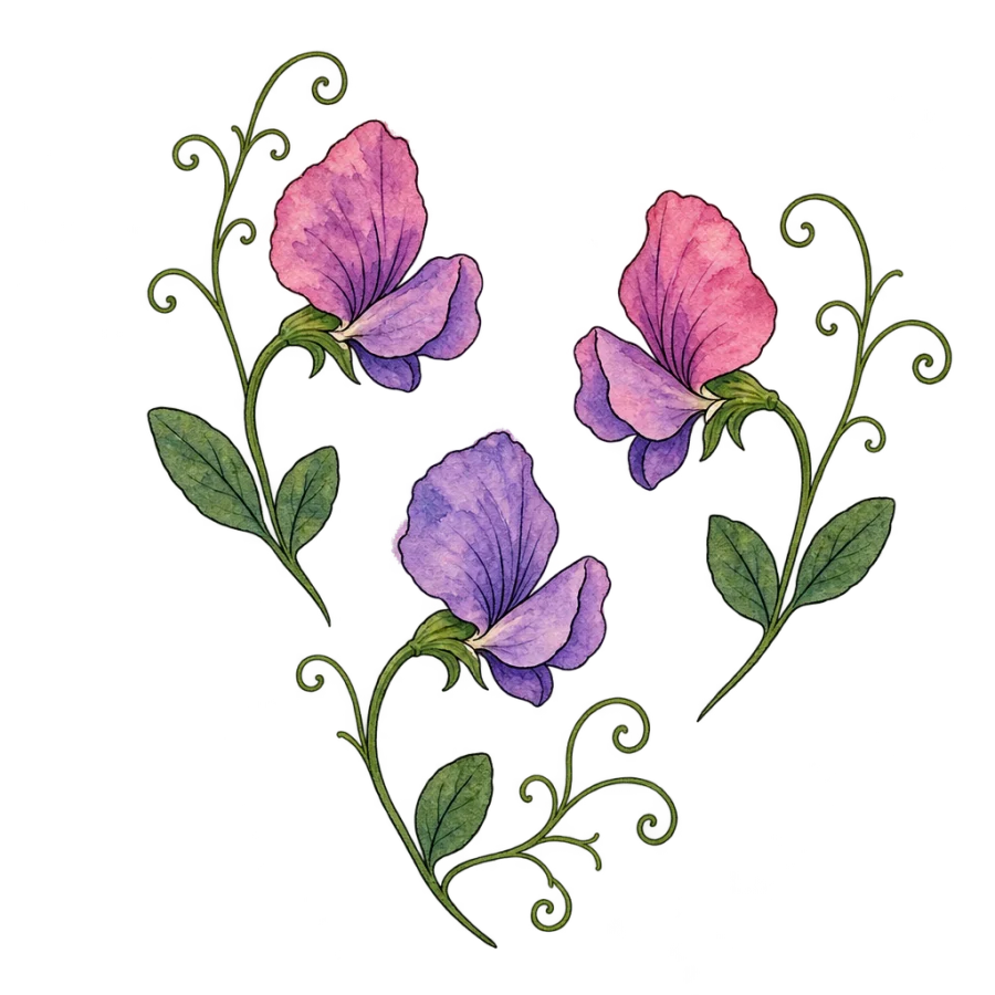 April birth flower tattoo design generated with AI Tattoo Lab