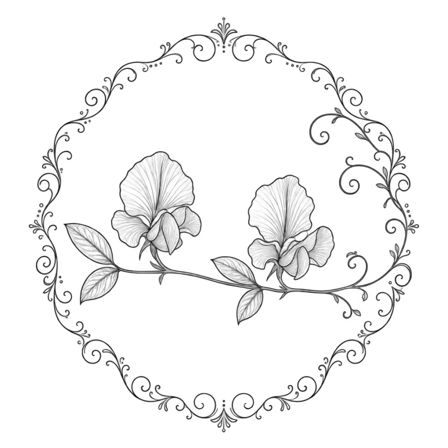 April birth flower tattoo design generated with AI Tattoo Lab