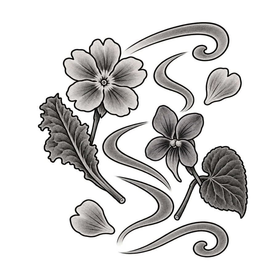 February birth flower tattoo design generated with AI Tattoo Lab