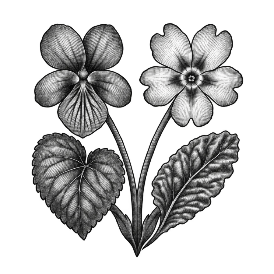 February birth flower tattoo design generated with AI Tattoo Lab