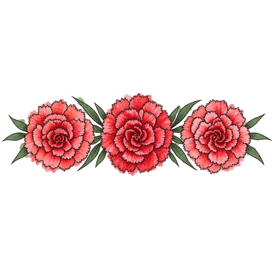 January birth flower tattoo design generated with AI Tattoo Lab