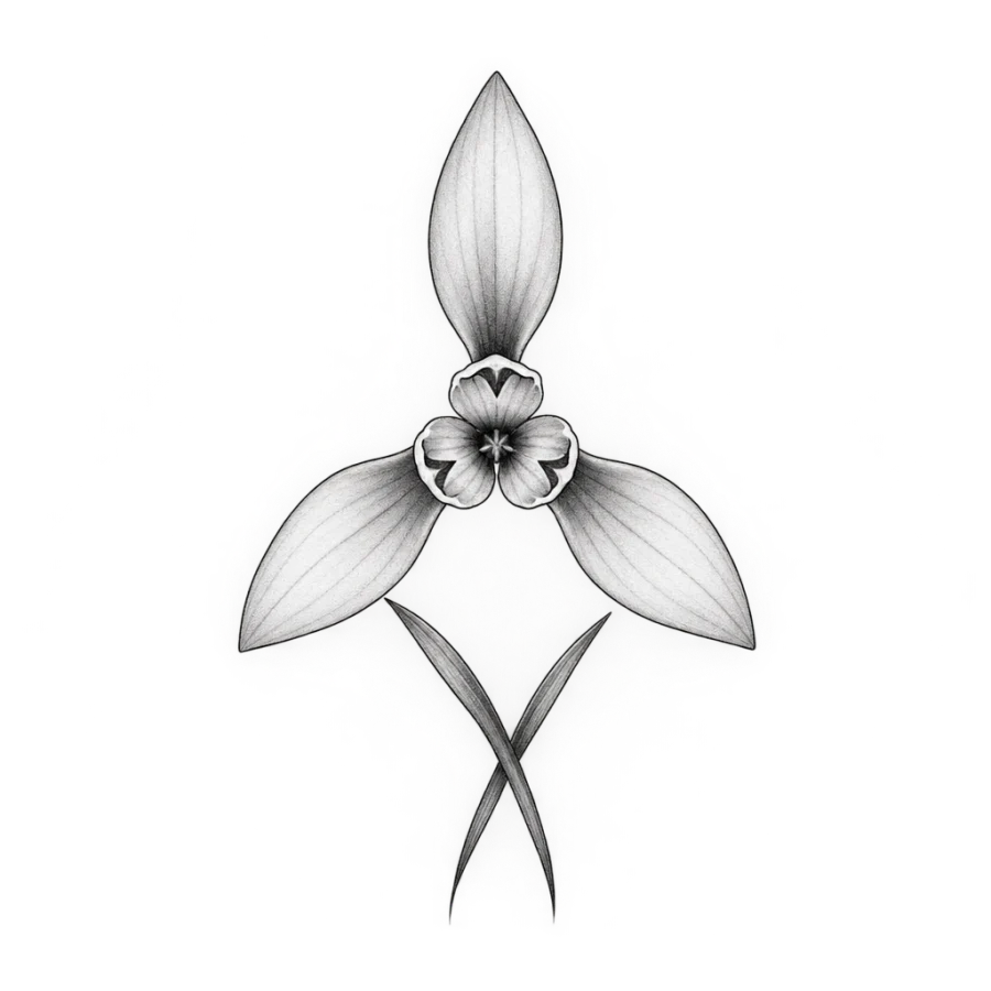January birth flower tattoo design generated with AI Tattoo Lab