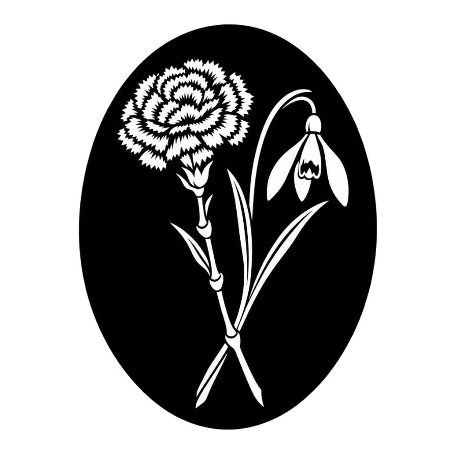 January birth flower tattoo design generated with AI Tattoo Lab