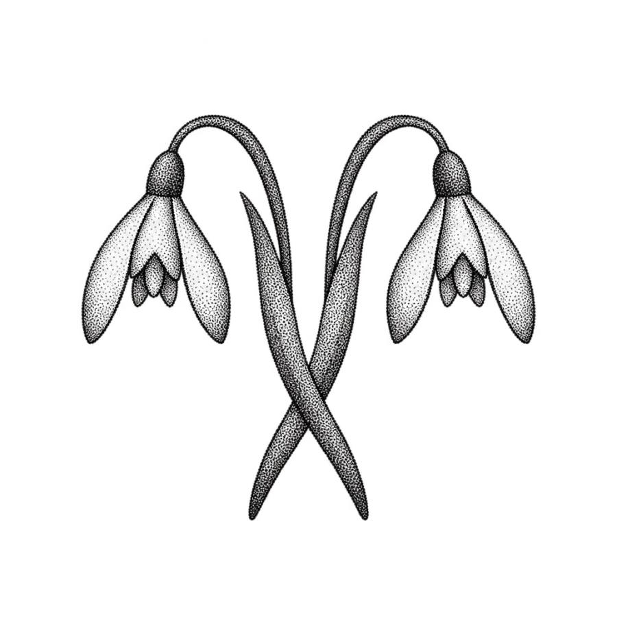 January birth flower tattoo design generated with AI Tattoo Lab