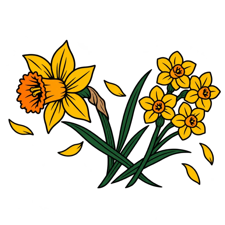 March birth flower tattoo design generated with AI Tattoo Lab