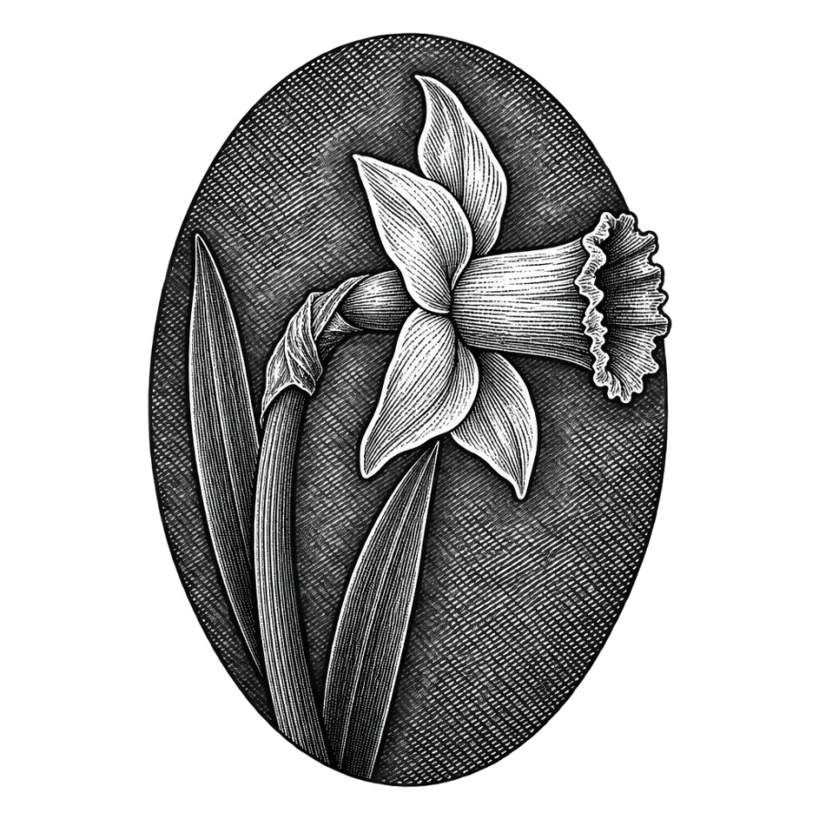 March birth flower tattoo design generated with AI Tattoo Lab