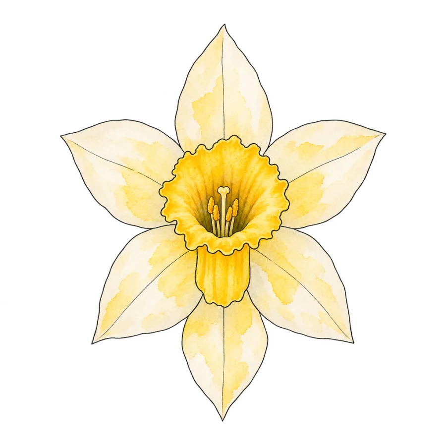 March birth flower tattoo design generated with AI Tattoo Lab