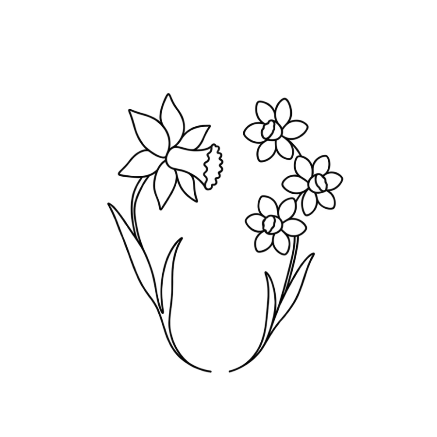 March birth flower tattoo design generated with AI Tattoo Lab