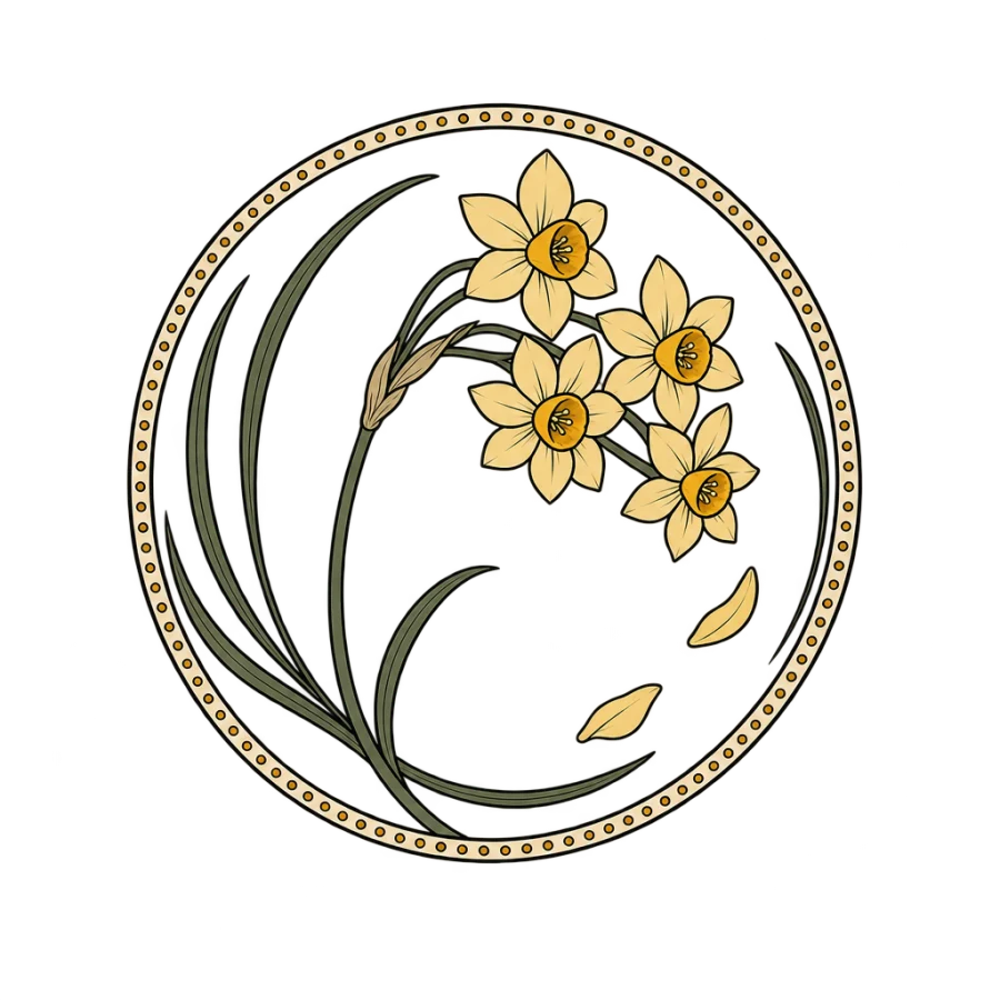 March birth flower tattoo design generated with AI Tattoo Lab