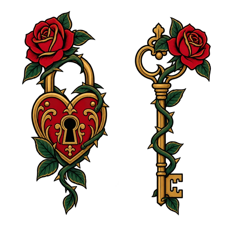 Couple tattoos tattoo design generated with AI Tattoo Lab