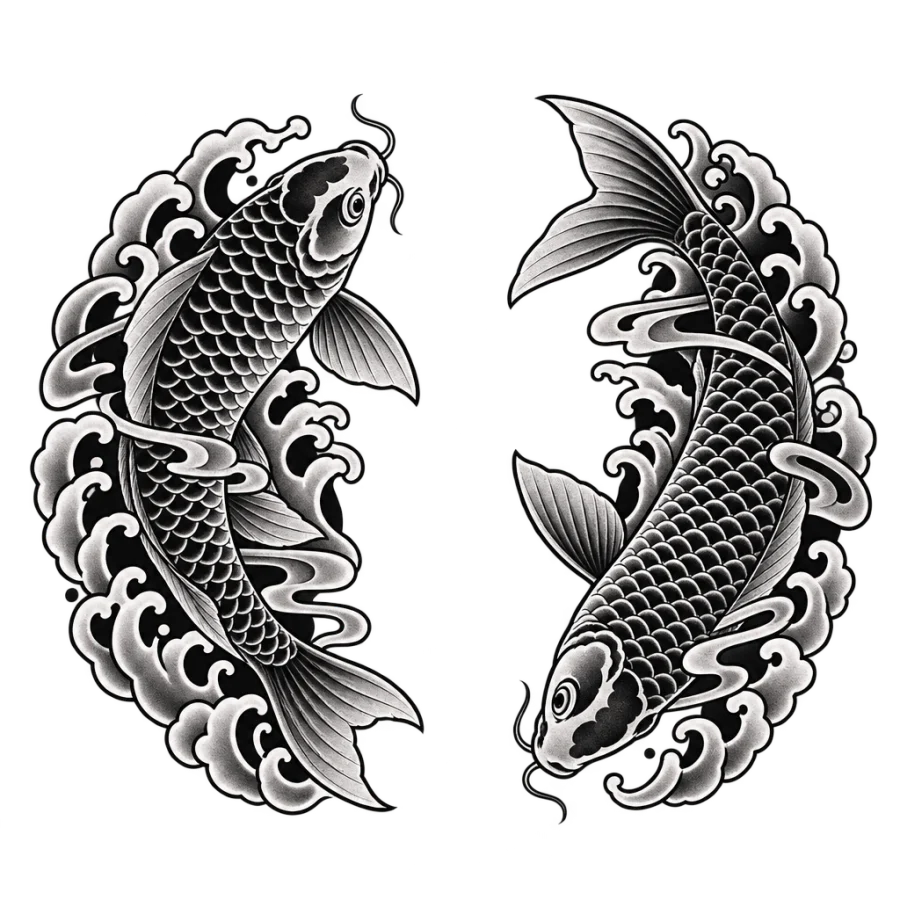 Matching tattoos tattoo design generated with AI Tattoo Lab