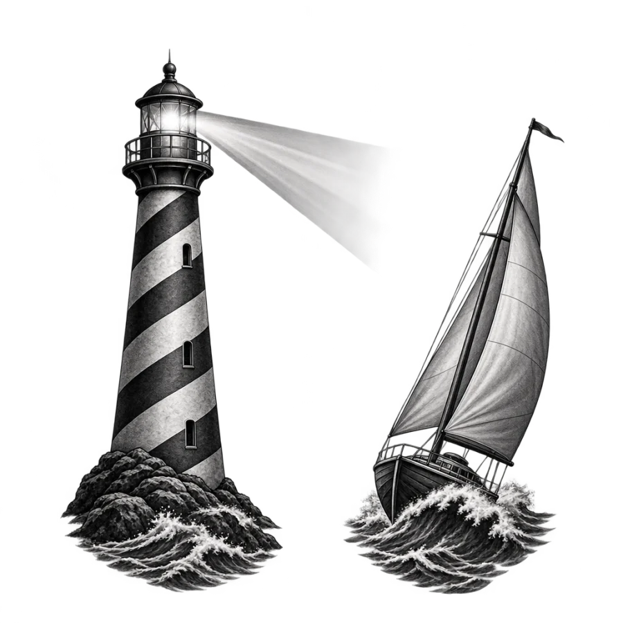 Matching tattoos tattoo design generated with AI Tattoo Lab