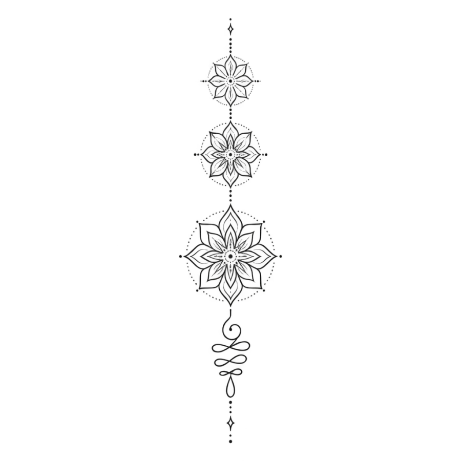 Mandala tattoo design generated with AI Tattoo Lab