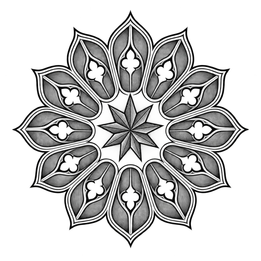 Mandala tattoo design generated with AI Tattoo Lab