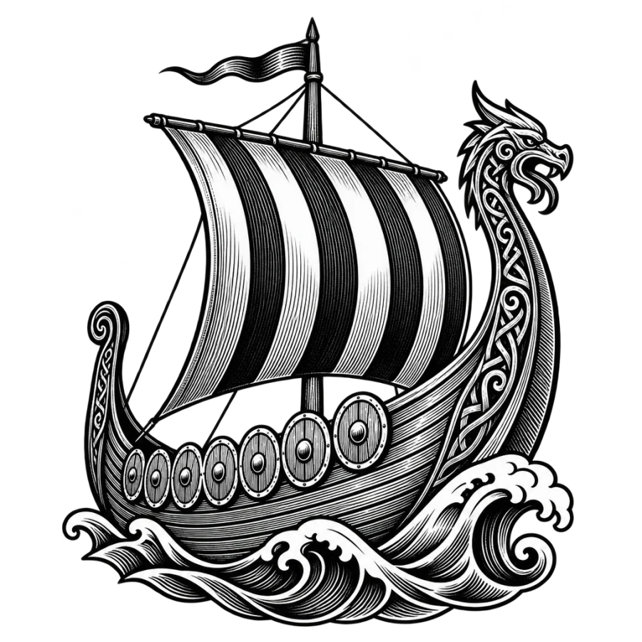 Viking tattoo design generated with AI Tattoo Lab