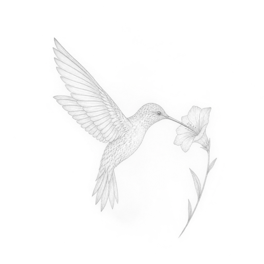 White ink tattoo design generated with AI Tattoo Lab