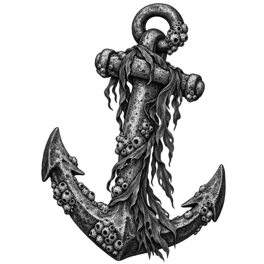 Anchor tattoo design generated with AI Tattoo Lab