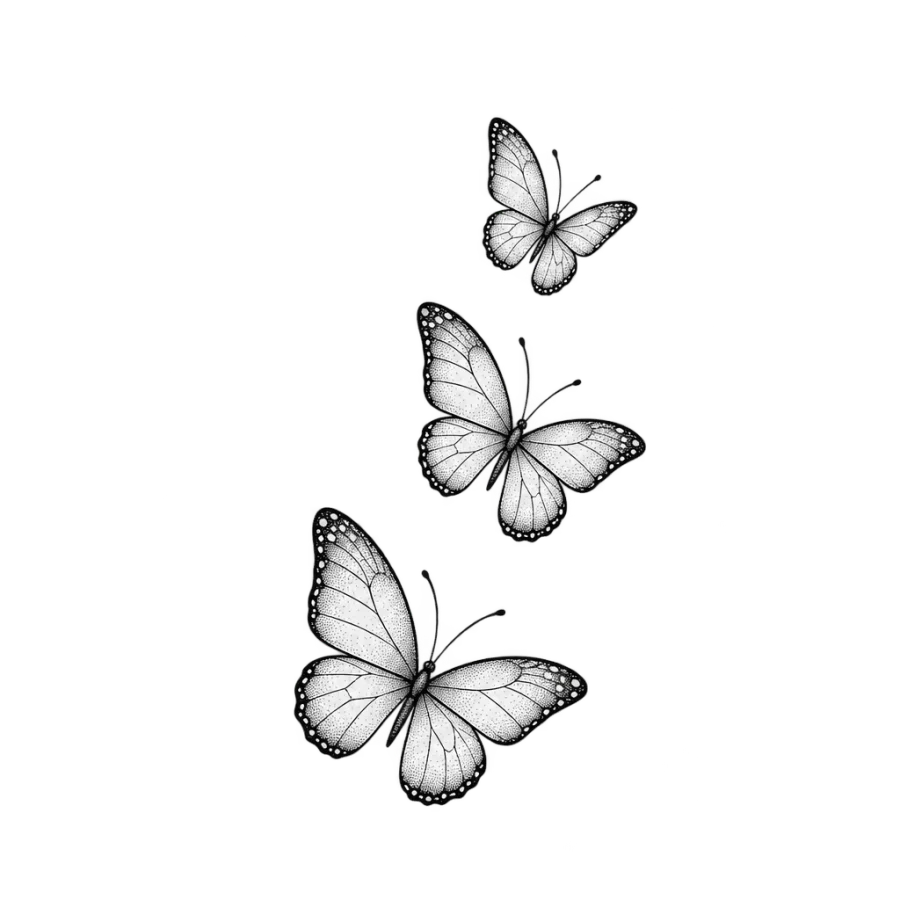 Butterfly tattoo design generated with AI Tattoo Lab