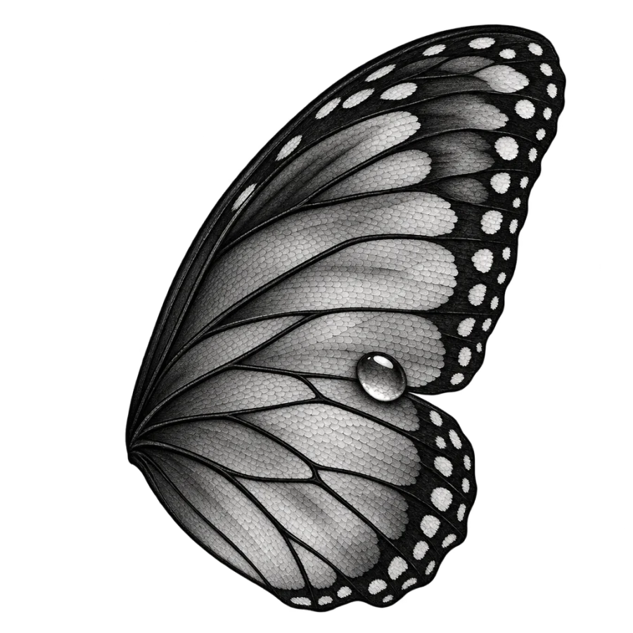 Butterfly tattoo design generated with AI Tattoo Lab