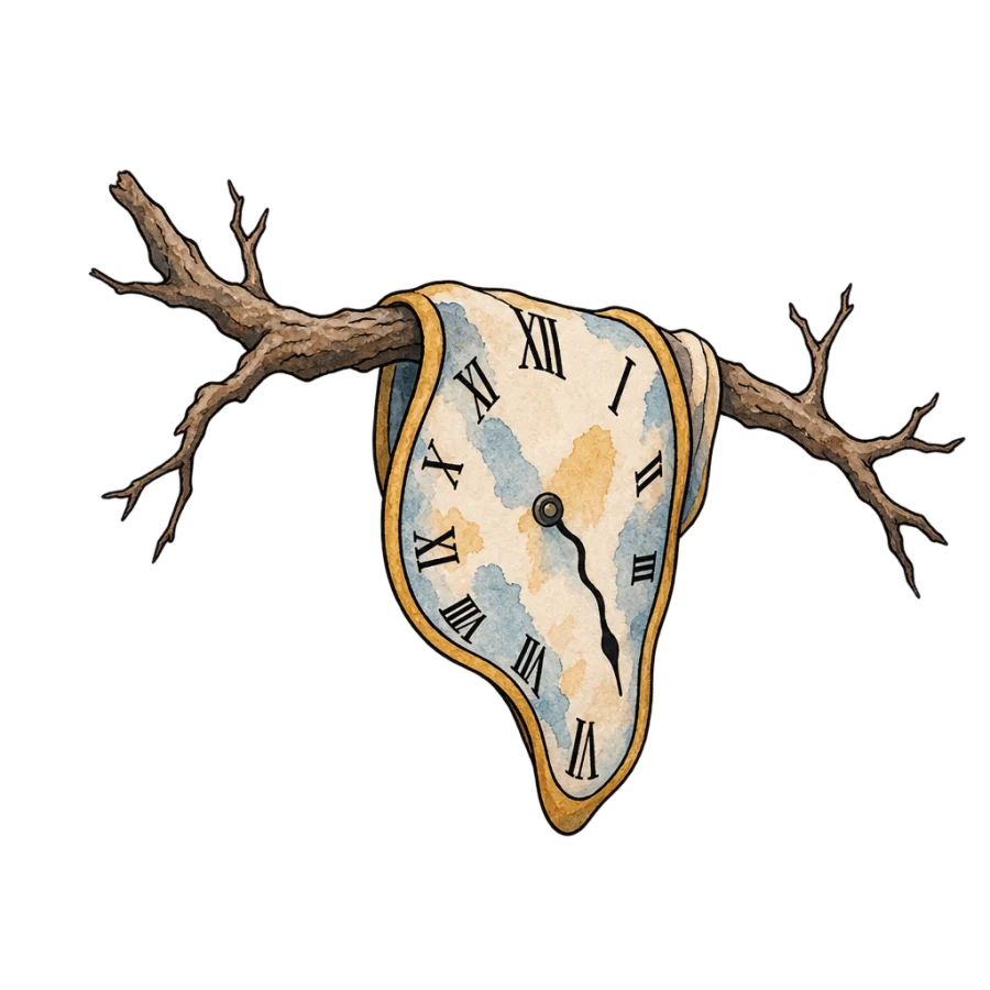 Clock tattoo design generated with AI Tattoo Lab