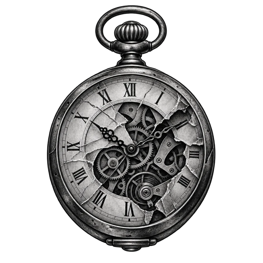 Clock tattoo design generated with AI Tattoo Lab