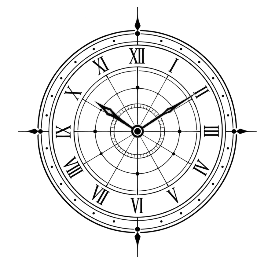 Clock tattoo design generated with AI Tattoo Lab