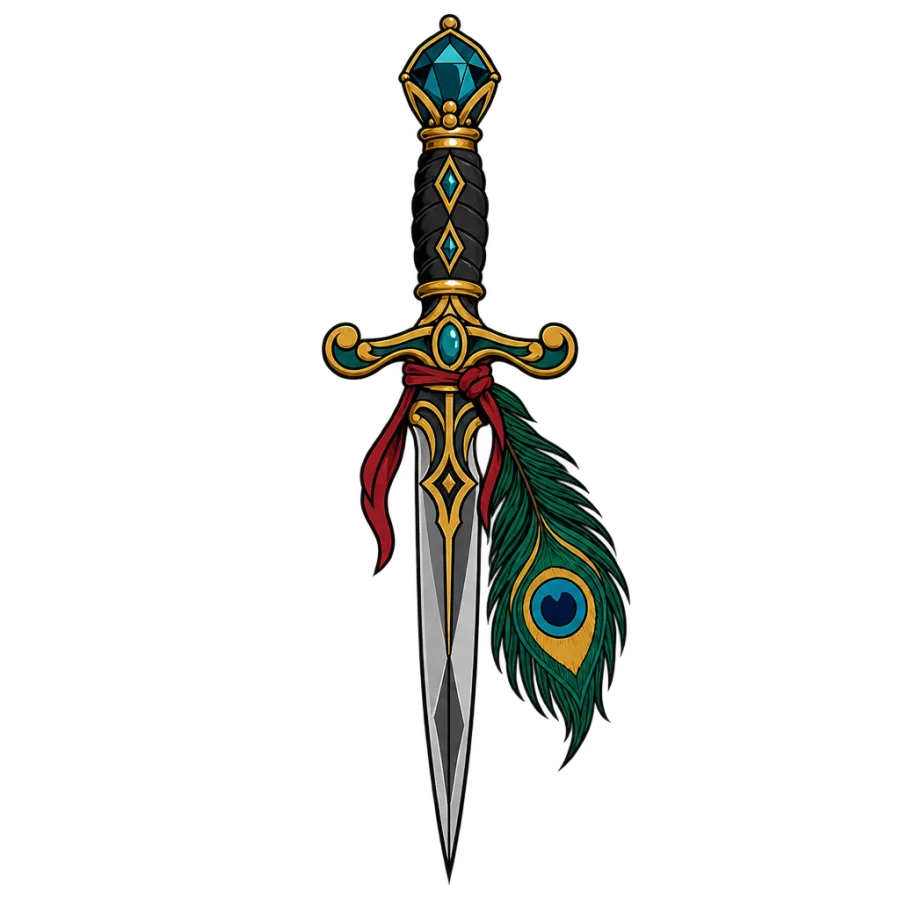Dagger tattoo design generated with AI Tattoo Lab
