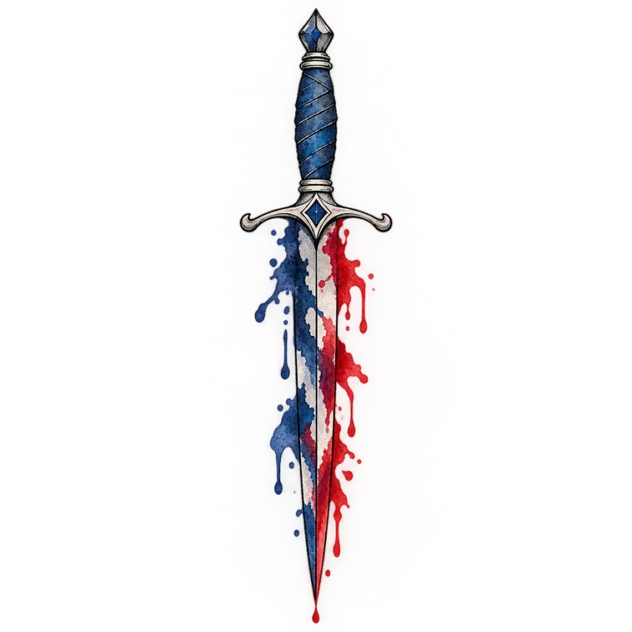 Dagger tattoo design generated with AI Tattoo Lab