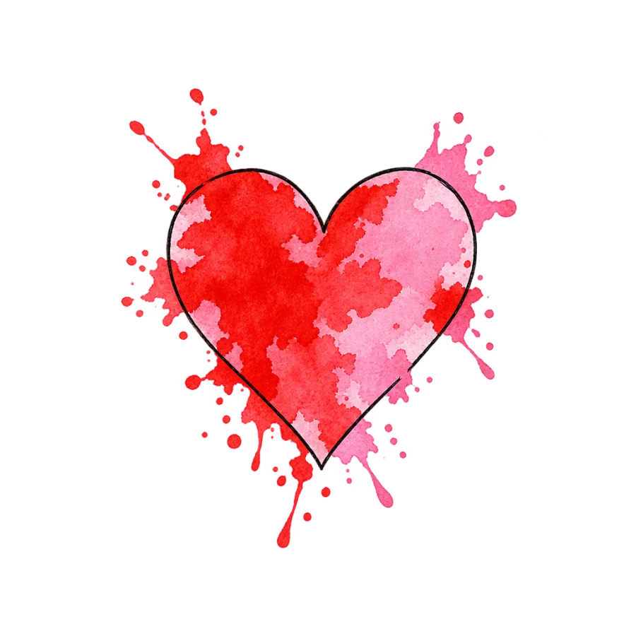 Heart tattoo design generated with AI Tattoo Lab
