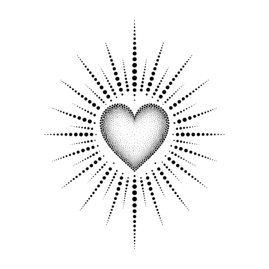 Heart tattoo design generated with AI Tattoo Lab