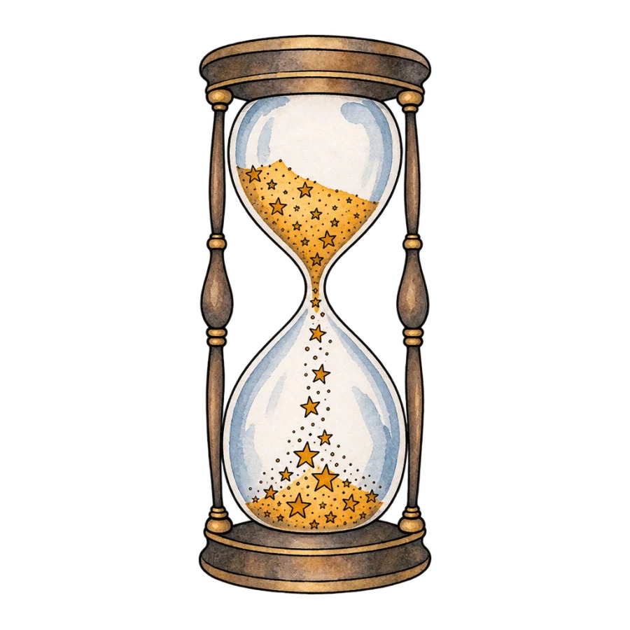 Hourglass tattoo design generated with AI Tattoo Lab