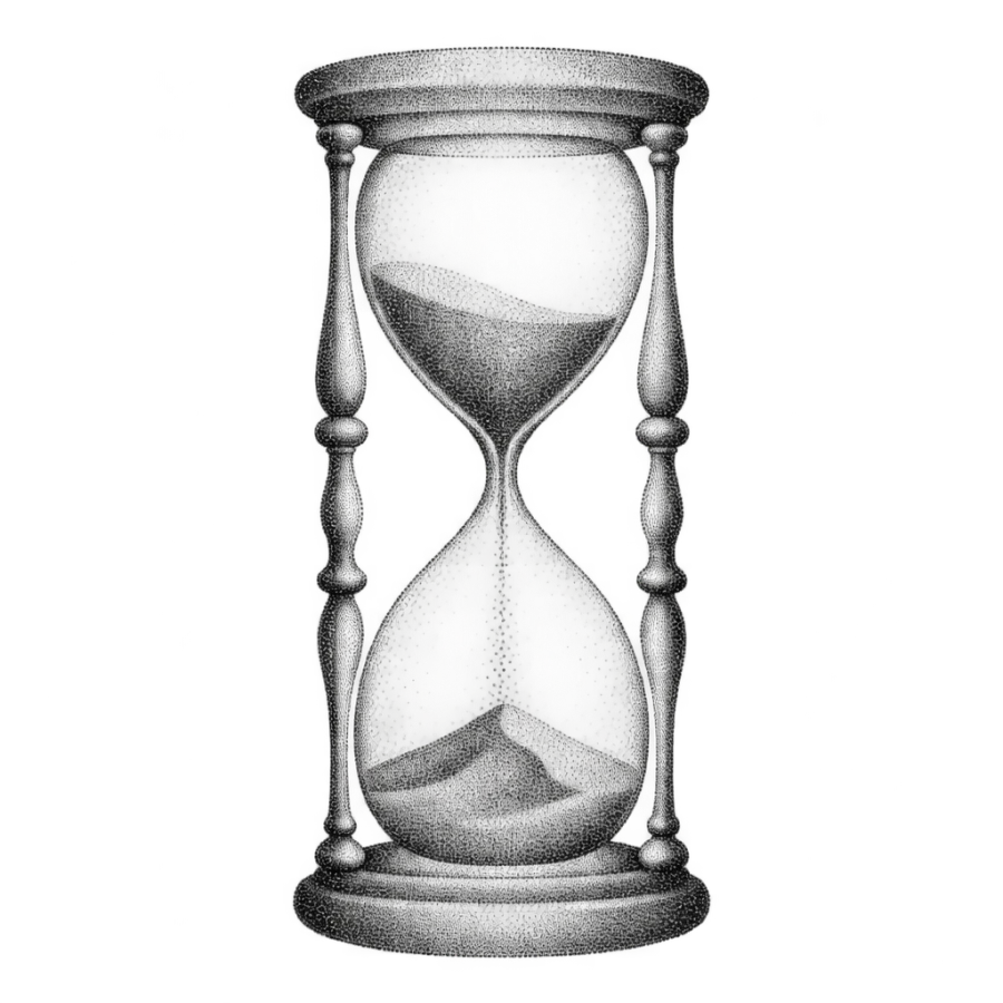 Hourglass tattoo design generated with AI Tattoo Lab