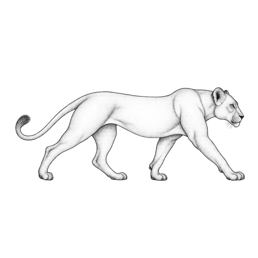 Lion tattoo design generated with AI Tattoo Lab