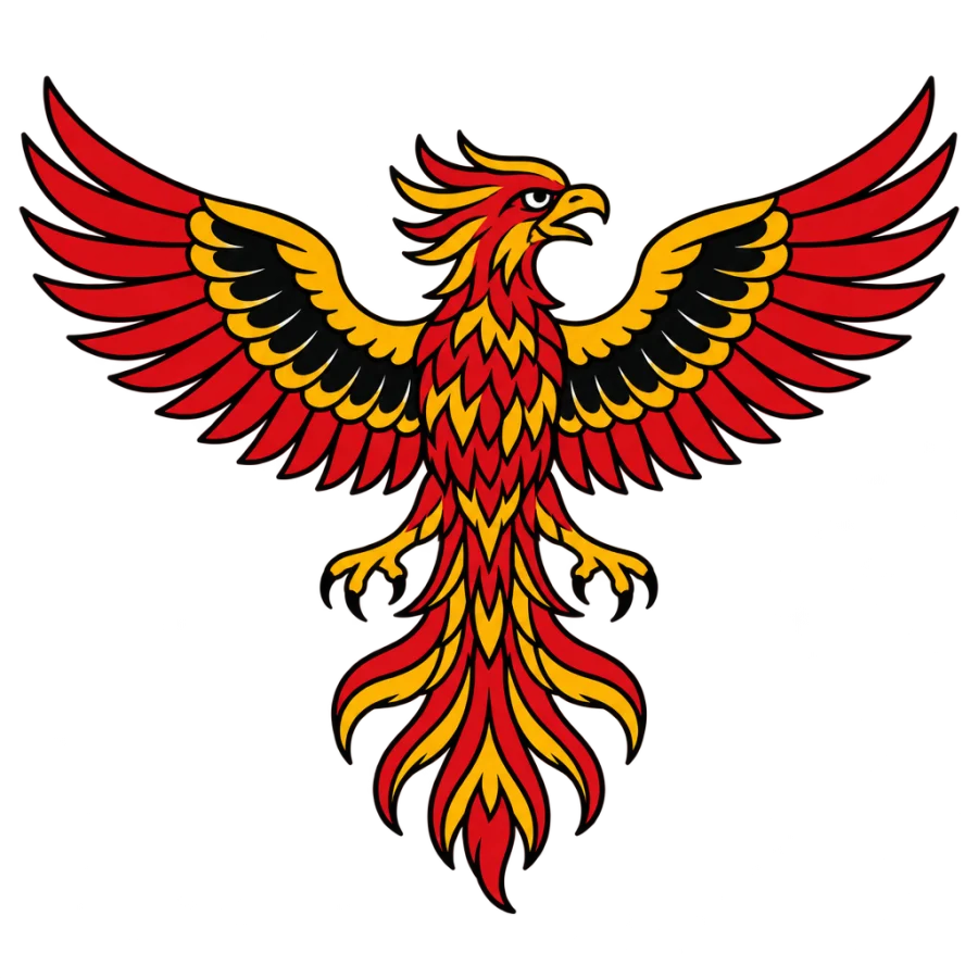 Phoenix tattoo design generated with AI Tattoo Lab