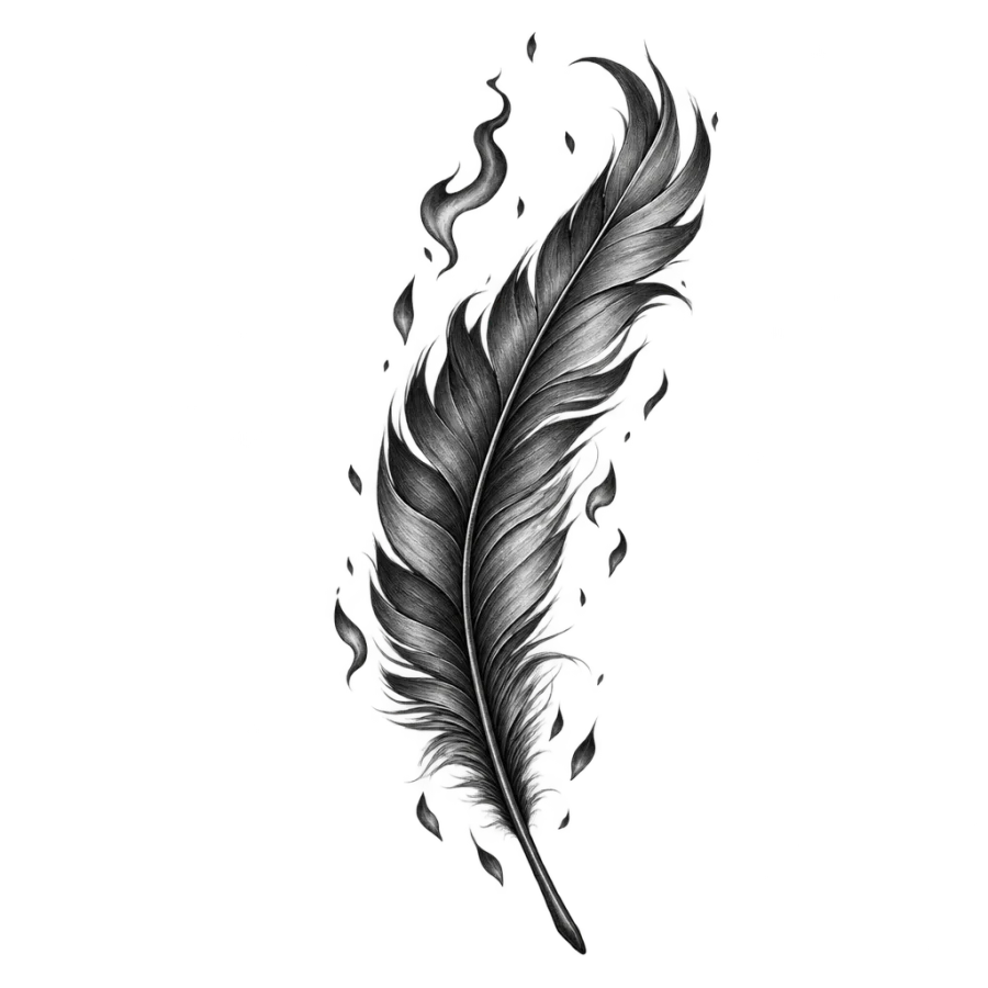 Phoenix tattoo design generated with AI Tattoo Lab