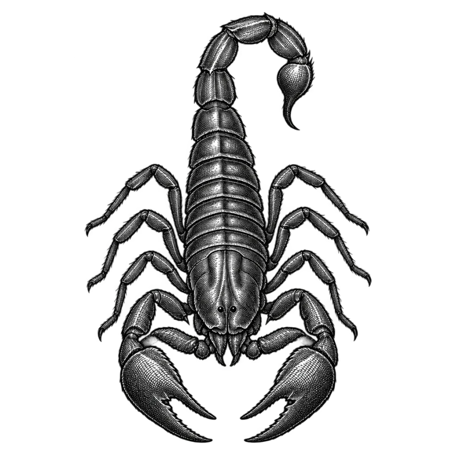 Scorpion tattoo design generated with AI Tattoo Lab