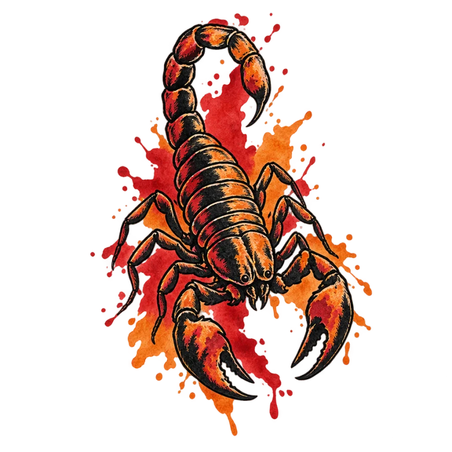 Scorpion tattoo design generated with AI Tattoo Lab