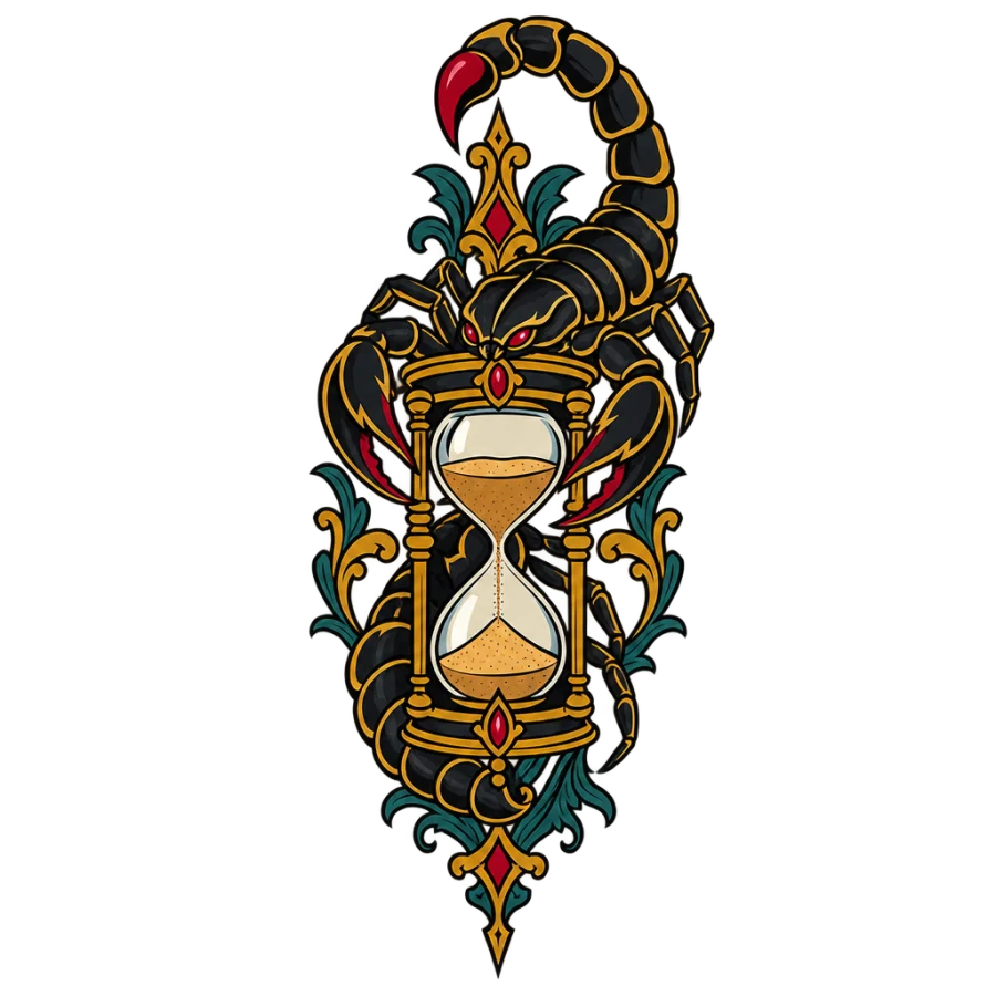 Scorpion tattoo design generated with AI Tattoo Lab