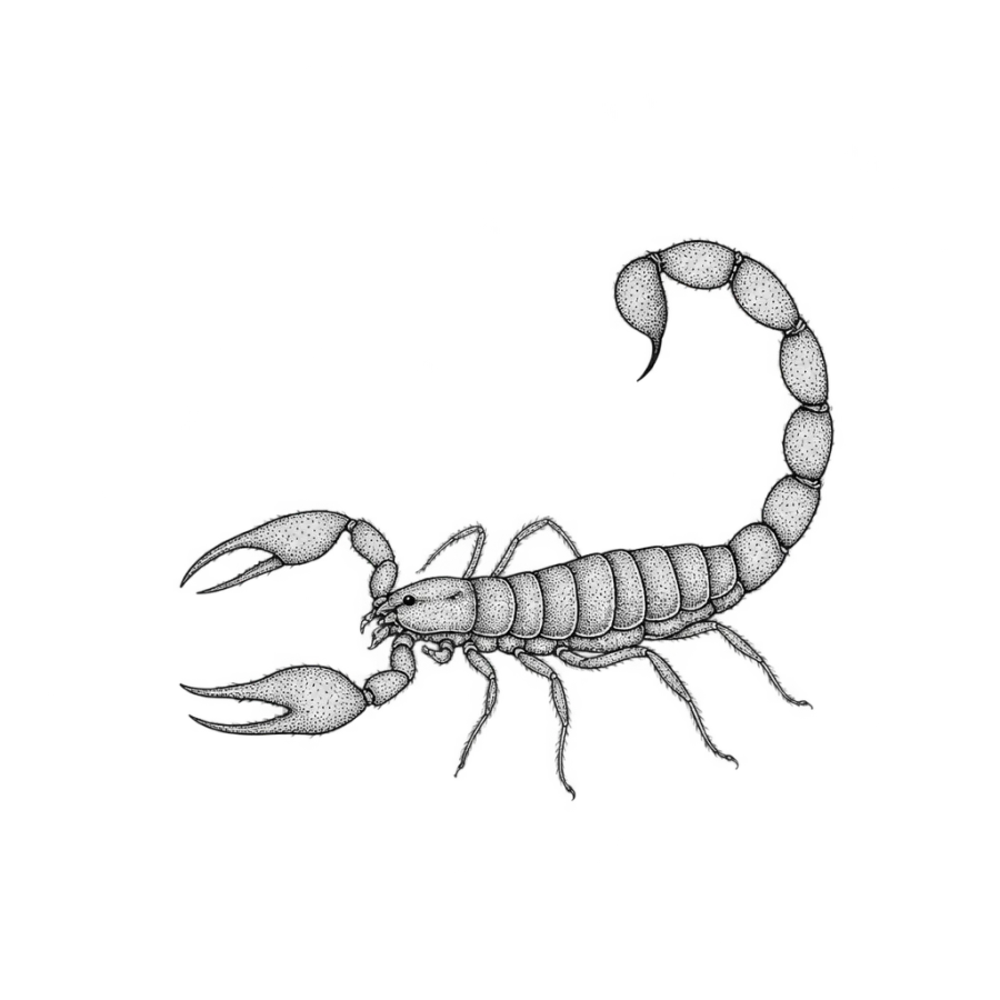 Scorpion tattoo design generated with AI Tattoo Lab