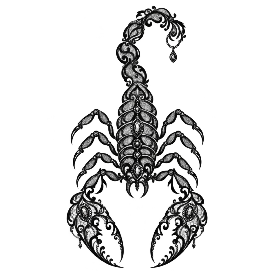 Scorpion tattoo design generated with AI Tattoo Lab
