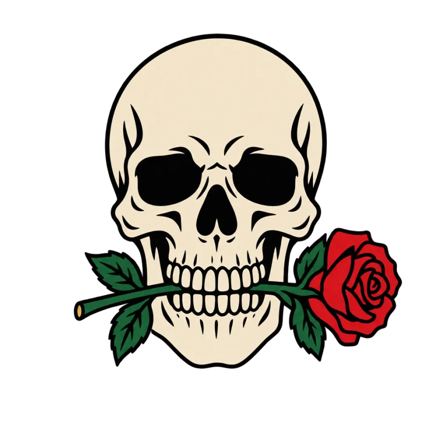 Skull tattoo design generated with AI Tattoo Lab