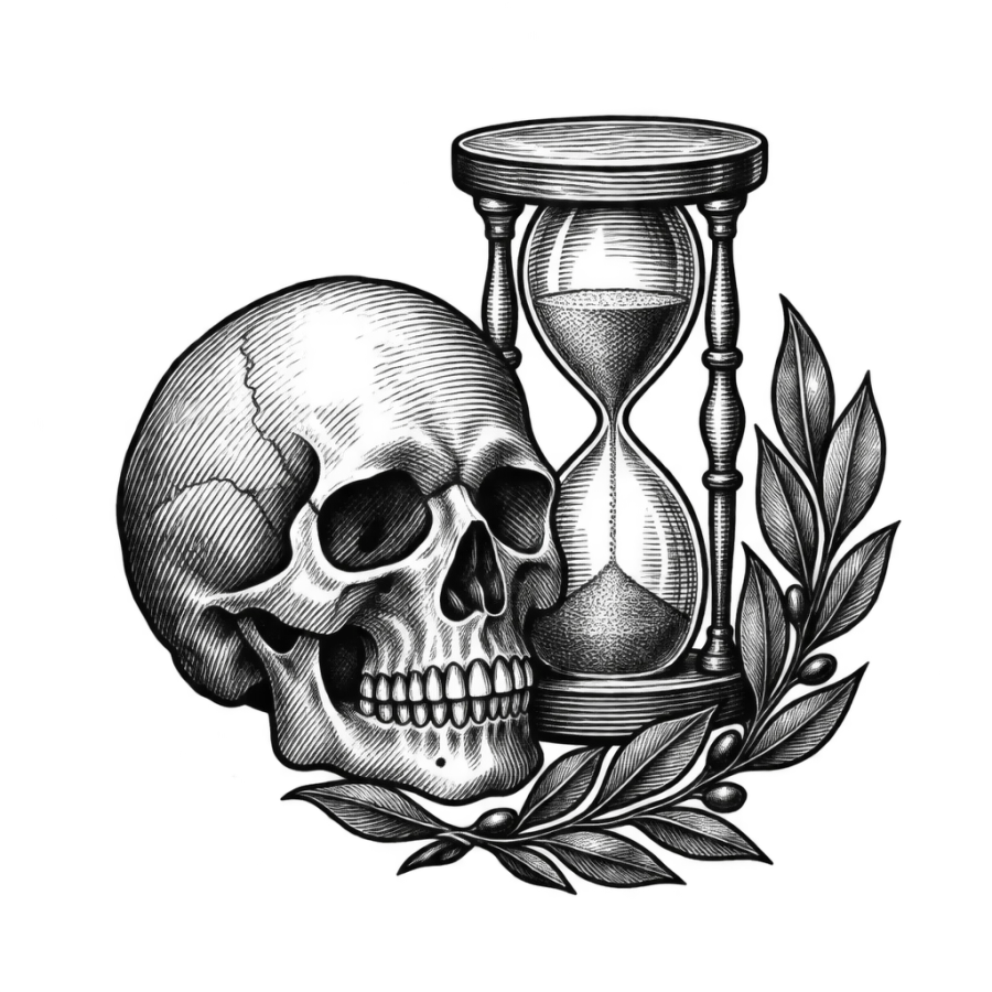 Skull tattoo design generated with AI Tattoo Lab