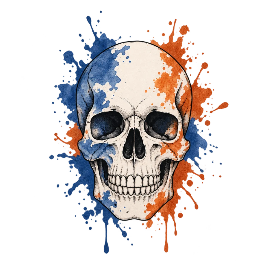 Skull tattoo design generated with AI Tattoo Lab