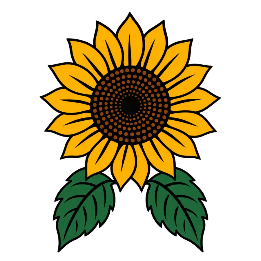 Sunflower tattoo design generated with AI Tattoo Lab