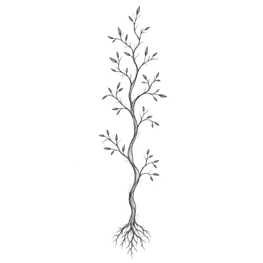 Tree of life tattoo design generated with AI Tattoo Lab