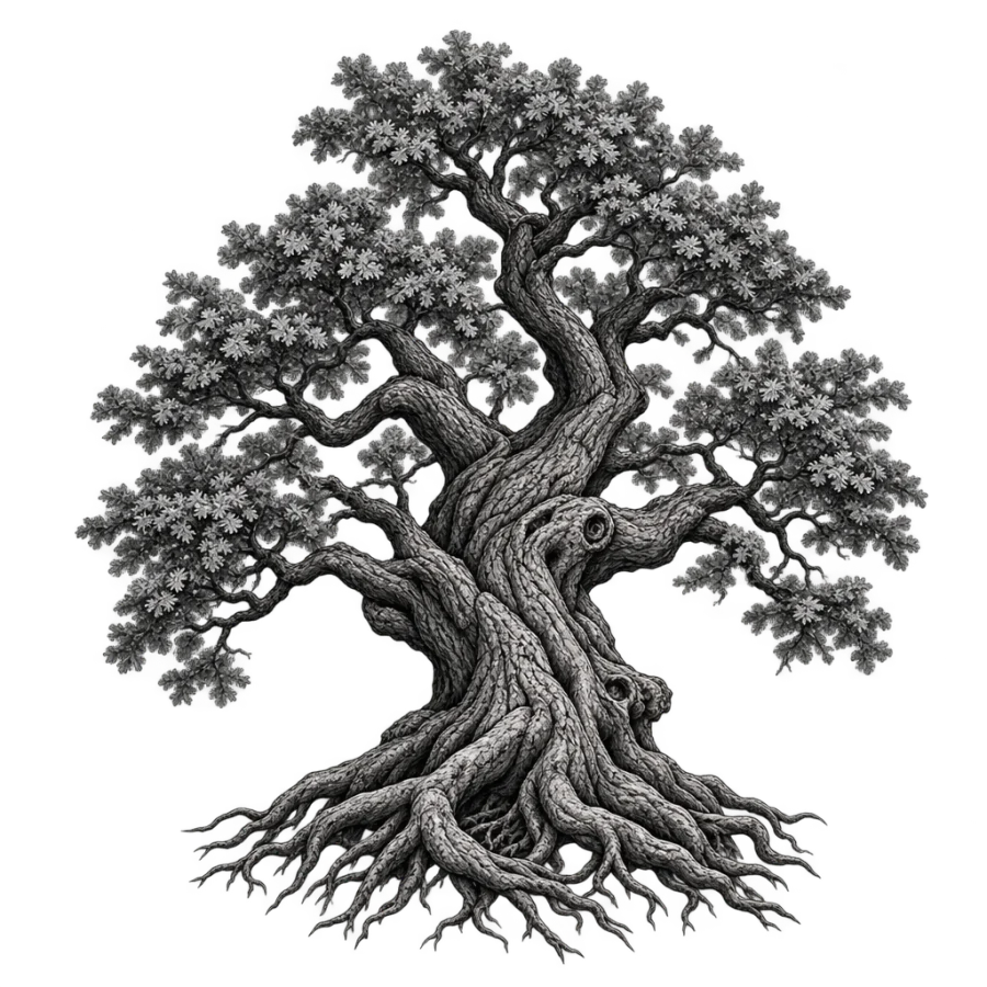 Tree of life tattoo design generated with AI Tattoo Lab