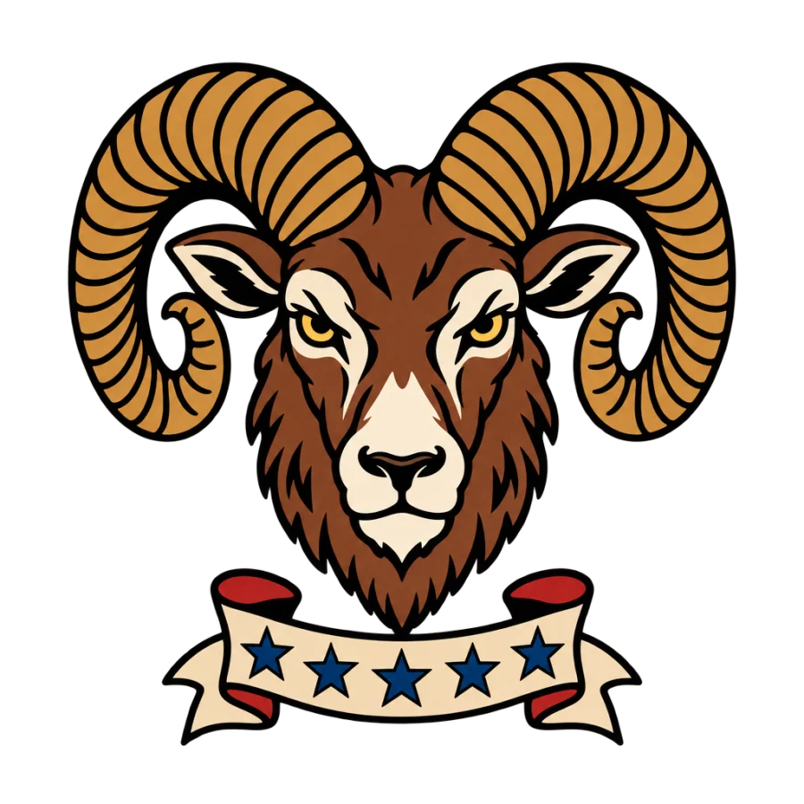 Aries tattoo design generated with AI Tattoo Lab